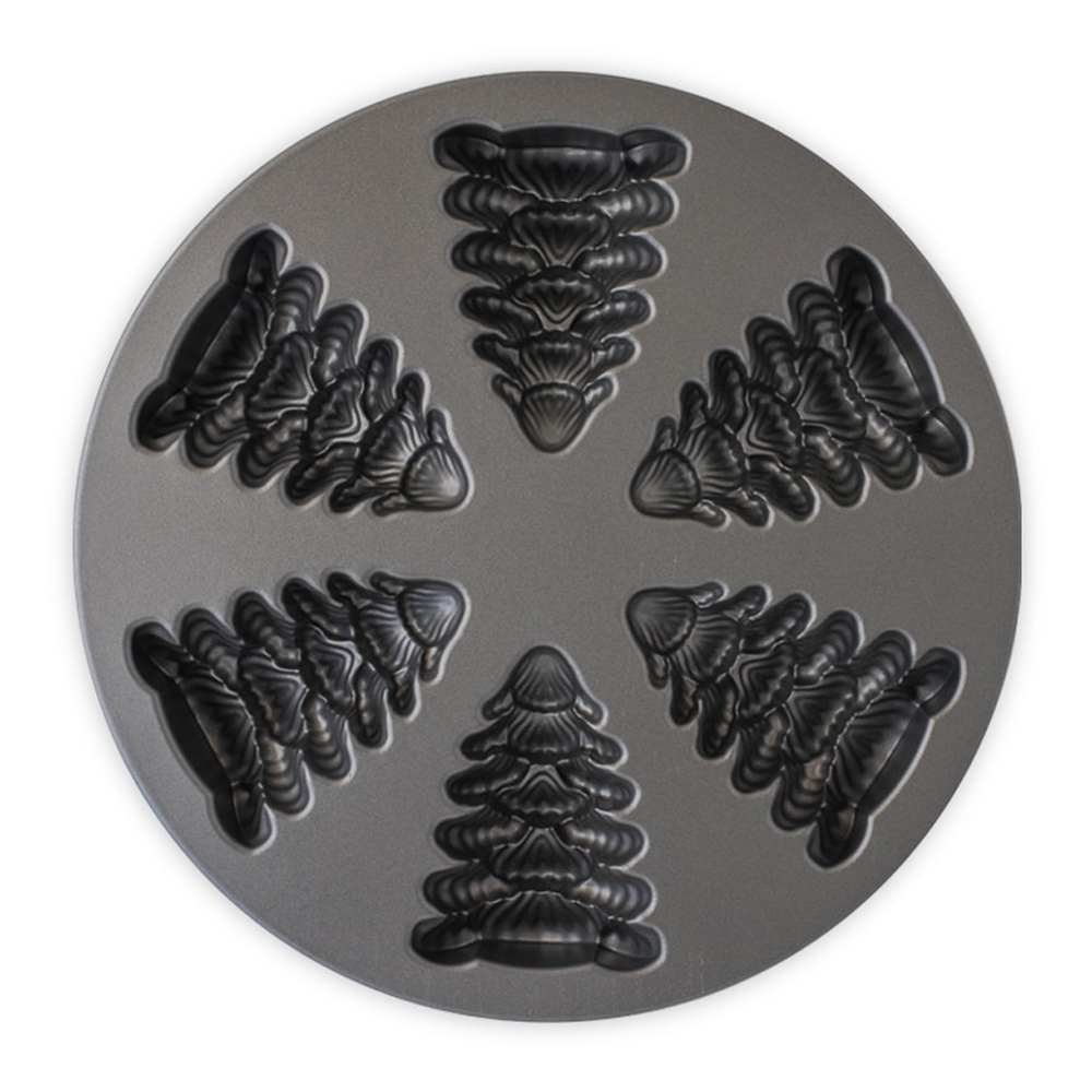 Nordic Ware Evergreen Mini Cake Pan, 6 Cavity Design