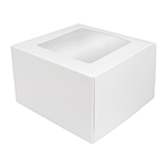 O’Creme White Cake Field with Window, 8 inches x 8 inches x 5 inches – Set of 5